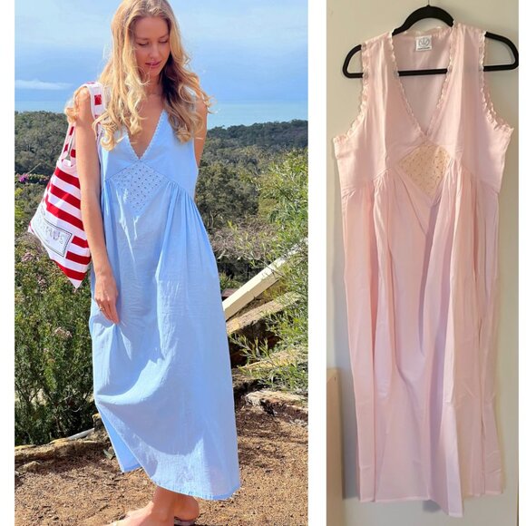 Laneway the Label Vintage Cotton Gown in Blush - Picture 1 of 12
